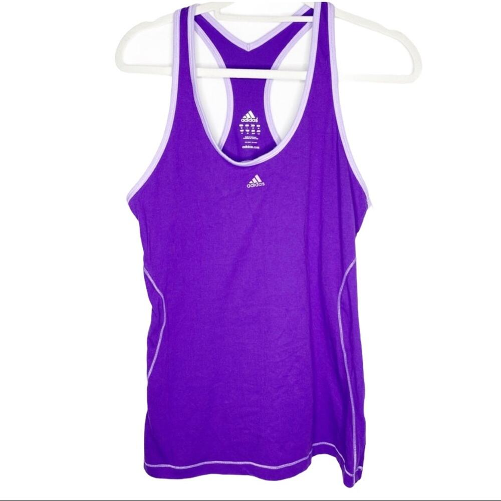 Adidas Athletic Purple Racerback Tank Top Shirt Large